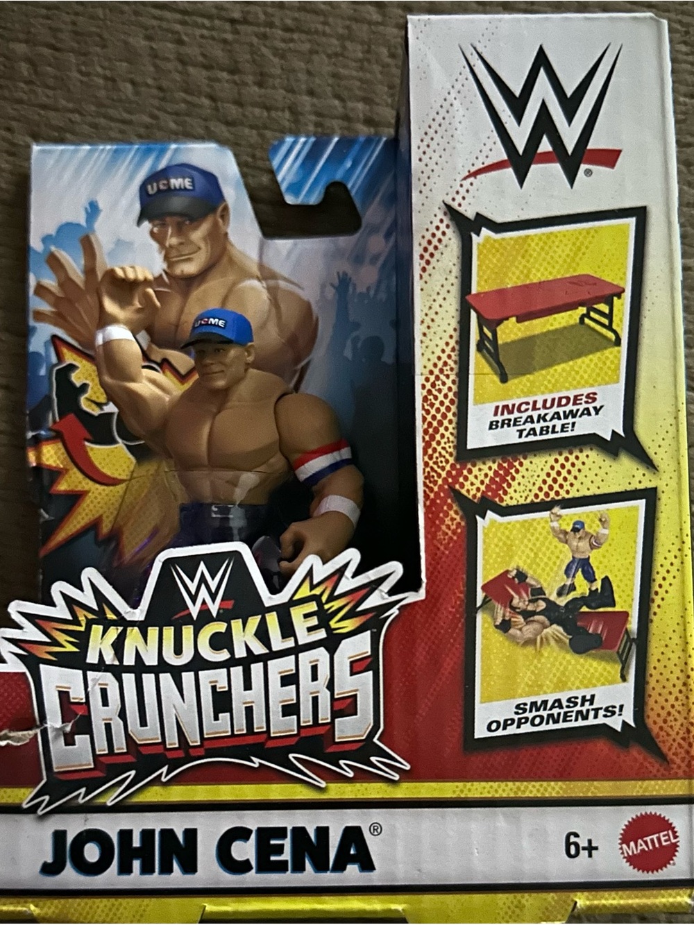WWE Knuckle Crunchers John Cena Action Figure - Blue Cap, Tan Skin
